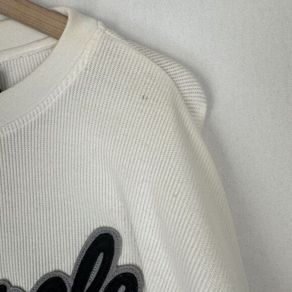 Vtg‎ Southpole Shirt Mens XL Ivory Large Graphic Thermal Ribbed Knit Y2K Flaws - Picture 15 of 16